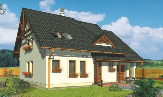 Maison avec jardin d'hiver.